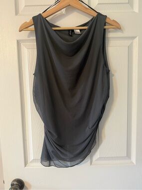 H&M Divided Sleeveless Top in Charcoal Gray